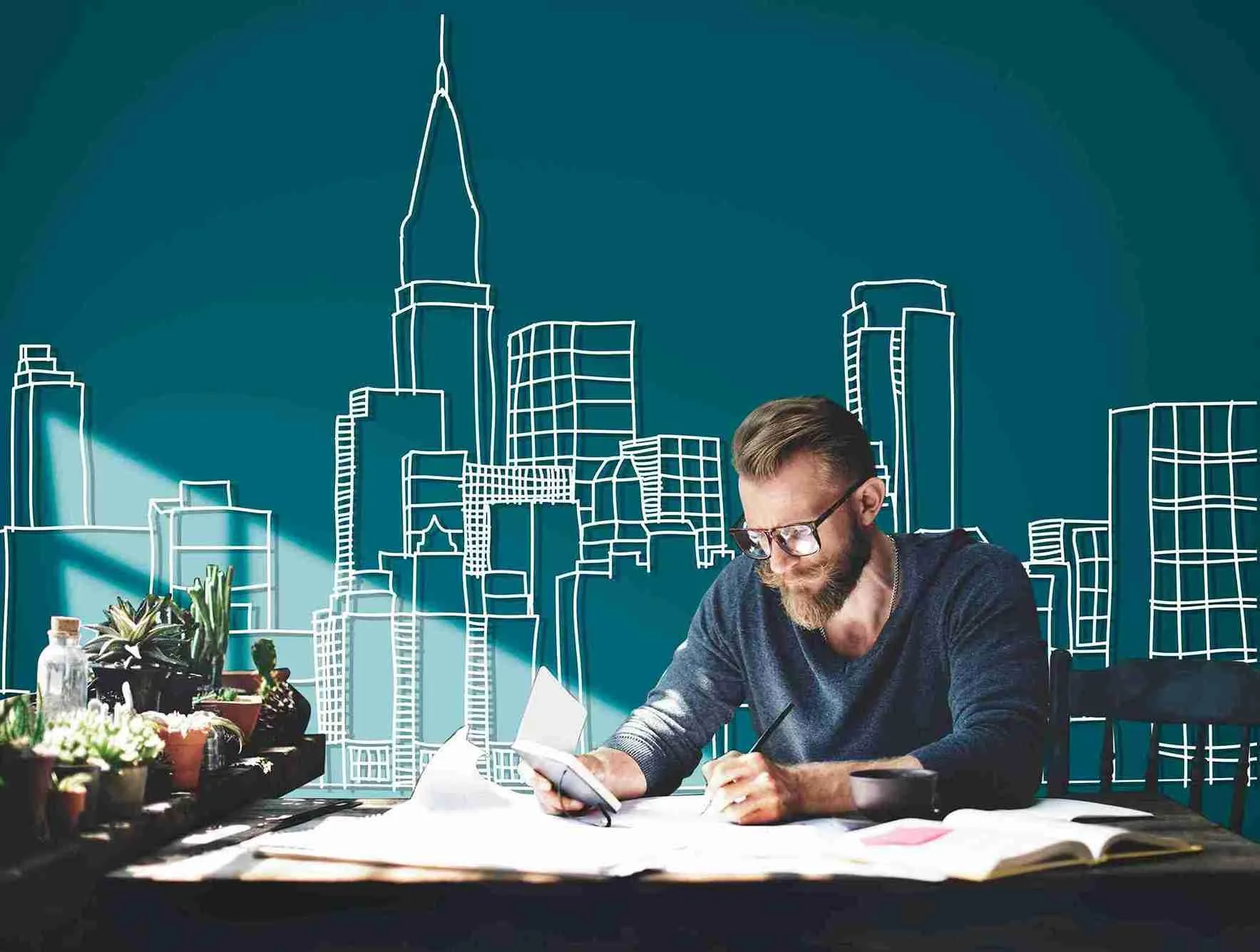 caucasian-man-working-with-building-illustration-green-background_11zon